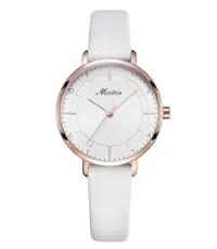 Meibin Analog Wrist Watch Leather Water Resistant For Women, M1099-Wrg