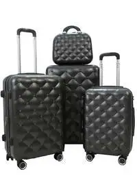 Morano 4-Piece Luggage Trolley Bag Set - Dark Grey