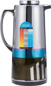 Royalford 1.3L Silver Vacuum Flask - Stainless Steel Keeping Hot/Cold Long Hour Heat/Cold Retention, Multi-Walled, Hot Water, Tea, Beverage, Ideal For Social Occasion & Outings