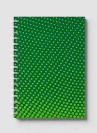 دفتر لوها الحلزوني يحتوي على 60 ورقة وأغطية ورقية صلبة بتصميم دائري نصفي باللون الأخضر، لتدوين الملاحظات والتذكيرات، للعمل والجامعة والمدرسة