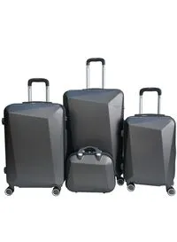 Morano 4-Pieces Luggage Trolley Bags Set (Dark Grey)