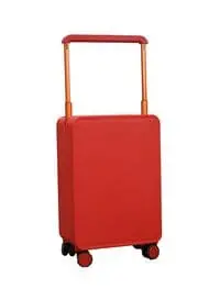 حقيبة مورانو ذات الجانب الصلب للجنسين خفيفة الوزن ذات 4 عجلات مزدوجة مع قفل مدمج من نوع Tsa (للحمل 20 بوصة، أحمر)