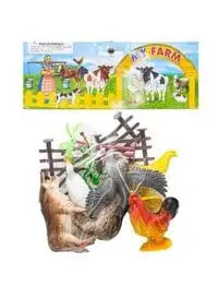 مجموعة ألعاب مجسمات حيوانات المزرعة الصغيرة من رولي تويز، مجموعة حيوانات واقعية متعددة الألوان غير سامة للأطفال