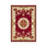 In House Soft Velvet Turkish Rectangular Door & Bath Mat - Red - 60x40cm