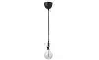 Pendant lamp with light bulb, nickel-plated125 mm