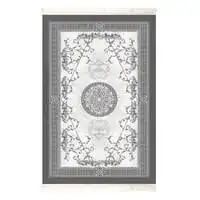 In House Soft Velvet Turkish Rectangular Door & Bath Mat - Grey - 60x40cm