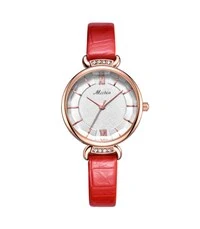 Meibin Analog Wrist Watch Leather Water Resistant For Women, M1163-Rrg