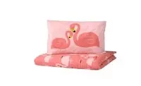 Generic Duvet Cover 1 Pillowcase For Cot, Flamingo/Pink110X125/35X55cm