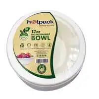 Hotpack bio-degradable bowl 12oz 10 pieces