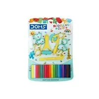 DOMS Clay 225g 12 Colors Shades With Accessories