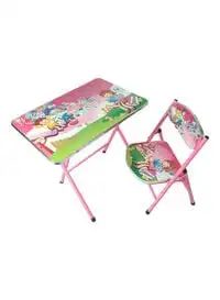 Generic Foldable Wooden School Table And Chair Multicolour