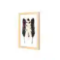 Lowha White Multicolors Wall Art Wooden Frame Wood Color 23X33cm