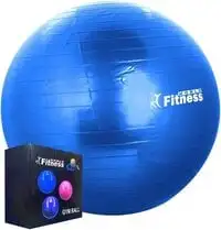Generic كرة رياضية زرقاء مضادة للانفجار، 65 سم، كرة اللياقة البدنية واليوجا وتمارين المنزل والحمل والولادة