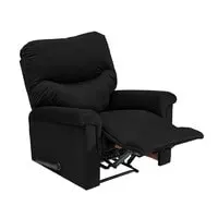 In House Velvet Rocking Recliner Chair - Black - NZ110