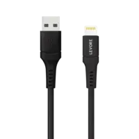كابل Levore USB إلى Lightning معتمد من MFI TPE بطول 1 متر - أسود