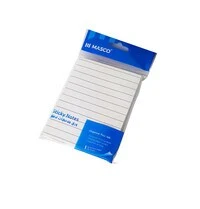 MASCO White Lined Sticky Notes, Pack of 12