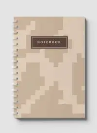 Lowha Spiral Notebook With 60 Sheets And Hard Paper Covers With Dessert Camouflage Design, For Jotting Notes And Reminders, For Work, University, School