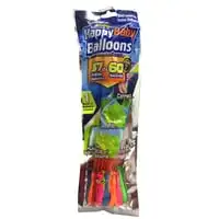 Happy Baby Balloons Fill And Tie 37 Water Balloons, Multicolor