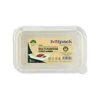 Hotpack bio-degradable container 24oz 5 pieces