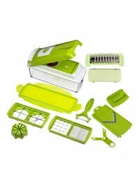 Generic 11-Piece Fruit And Vegetable Chopper And Slicer Set Green