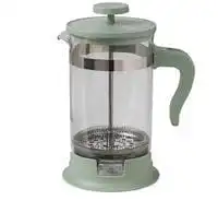 Coffee/tea maker, glass/stainless steel light green1 l
