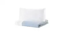 Duvet cover 1 pillowcase for cot, striped/blue110x125/35x55 cm
