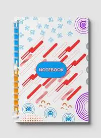Lowha Spiral Notebook With 60 Sheets And Hard Paper Covers With Memphis Geometric Design, For Jotting Notes And Reminders, For Work, University, School