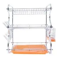 Royalford 3 layer dish rack with cutlery holder