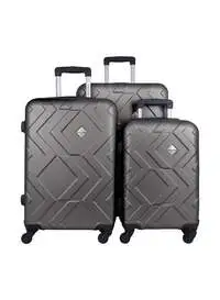 مجموعة حقائب سفر باراجون مكونة من 3 قطع عجلات دوارة جانبية صلبة من مادة ABS