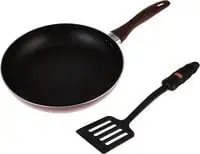 Royalford 2 Pcs Non-Stick Frying Pan 26cm With Nylon Turner - Frying Pan Deluxe Value Set, Fry Pan With Turner Included