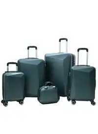 Morano 5-Piece Solid Pattern Luggage Trolley Set