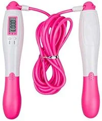 Generic Adjustable Skipping Jump Rope Digital Counter Jumping Exercise Fitness Hot Pink