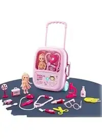 Rally Plastic Suitcase Medical Toy Pretend Play Doctor Set Trolley Play Set