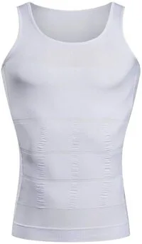 Generic Slimming Vest Men's Underwear Body Shaper Waist Cincher Corset Men Tummy Belly Shapewear Yuxujsa Color : White Size M