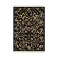 In House Soft Velvet Turkish Rectangular Door & Bath Mat - Black - 60x40cm