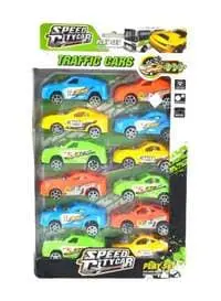 Rally Speed City Traffic Pull Back Cars Playset