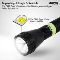 Geepas Rechargeable LED Flashlight GFL4684