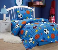 Compressed Comforter 3 Piece Set for Kids Single size by Moon, Balls