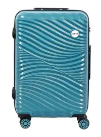 حقيبة بيج ديزاين خفيفة الوزن لحمل الأمتعة مع عجلة دوارة ونظام قفل، أزرق فولاذي، 20 بوصة