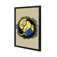 Lowha Minion Wall Art Painting With Pan Wooden Black Color Frame 43X53cm