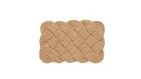 Door mat, indoor, handmade/braided natural40x60 cm