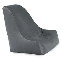 In House Harvey Velvet Bean Bag Chair - Large - Grey