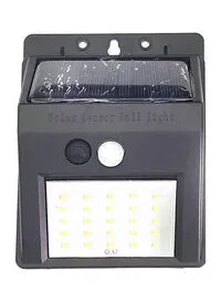 DLC 25-Led Solar Pir Motion Sensor Wall Light -Black/White 6 X 16cm