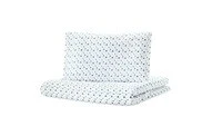 Duvet cover 1 pillowcase for cot, blueberry patterned110x125/35x55 cm