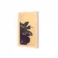Lowha Rubber Plant Wall Art Wooden Frame Wood Color 23X33cm