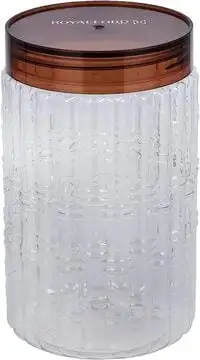 Royalford 1500mlchristy Clear Canister- Portable & Stackable Design, Transparent Body With Tight Lid, Perfect For Preserving Snacks, Chocolate Bars, Coffee Beans, Cookies, Cereals & More, Rf10076