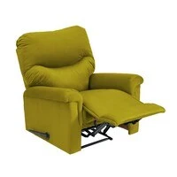 In House Velvet Classic Recliner Chair - Gold - NZ110