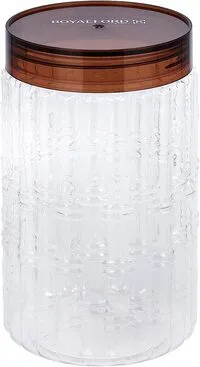 Royalford Rf10074 500ml Christy Clear Canister - Portable & Stackable Design, Transparent Body With Tight Lid, Perfect For Preserving Snacks, Chocolate Bars, Coffee Beans, Cookies, Cereals & More