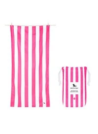 Dock & Bay Beach Towel, Super Absorbent, Quick Dry, Sand Free, Compact & Lightweight, 100% Recycled Materials, Includes bag - Large (160x90cm) - PHI PHI PINK