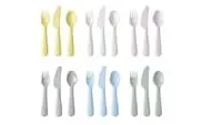 18-piece cutlery set, mixed colours
